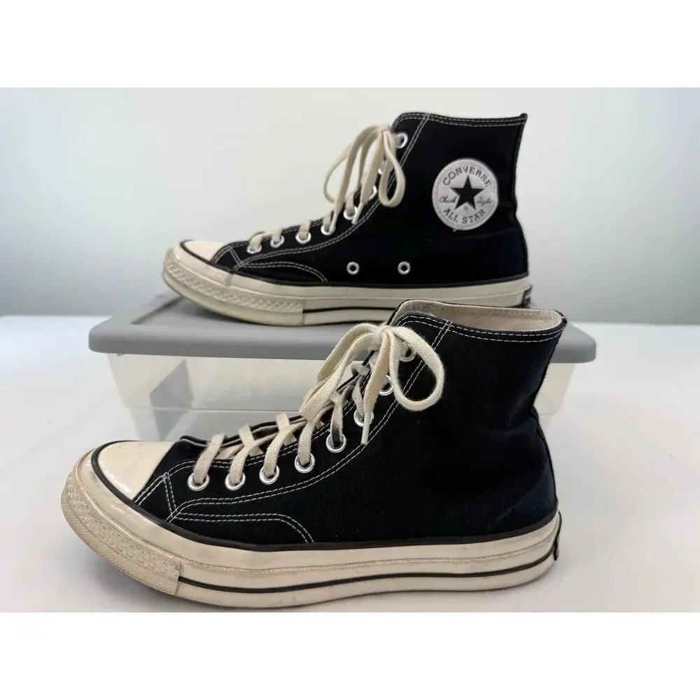 Converse Chuck Taylor All Star High Top Black Sneakers Mens 8.5 Womens 10.5
